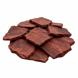 Плитка из песчаника, красная (скол) 4–6 см
