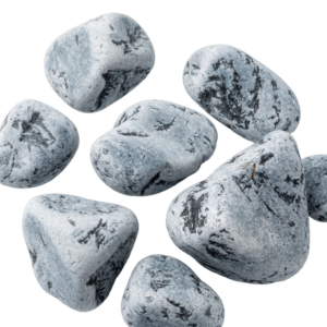 Галька мраморная серо-голубая, 70–120 мм, 25 кг