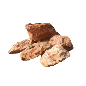 Глыба мрамора для ландшафтных работ красный 500–1200 мм